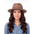thumbnail image 4 of PULLIMORE Fedora Hats for Men & Women Wide Brim Felt Hat Dress Panama Trilby Hats, 4 of 8
