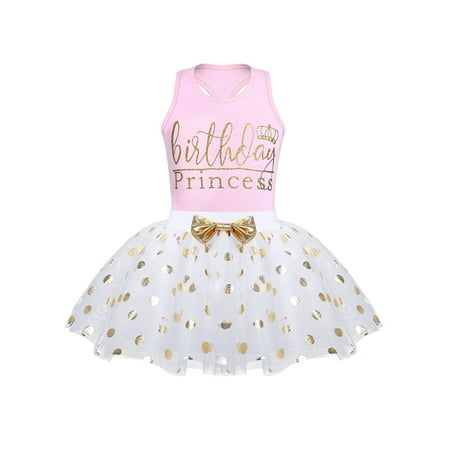 YiZYiF Infant Baby Little Girls Birthday Princess Outfit Top with Tutu Skirt Set,Sizes 12M-8