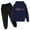 1#Navy, variant on Kiijoy Toddler Girls' Outfits Letter Print Long Sleeve Hoodie Joggers Sweatsuit, Sizes 3-4