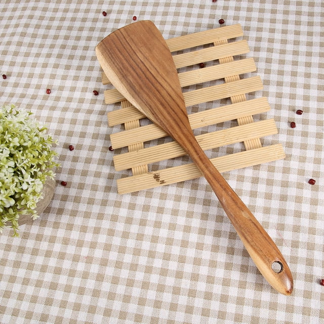 Kitchen Utensils,Natural Wooden Spatula Turner Wooden Spatula Spatula Cutting-Edge Features