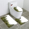 thumbnail image 1 of JSDART Pine Tree Forest Isolated on White 3 Piece Bathroom Rugs Set Bath Rug Contour Mat and Toilet Lid Cover, 1 of 2