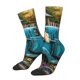 thumbnail image 1 of Balery Vintage Pickup Sunflower Dog Calcetas Largas con Estampado para Hombre y Mujer – Suaves y Transpirables, Talla Única (US 5-11), 1 of 6