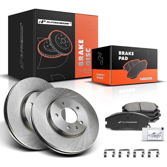 A-Premium 11.64 inch(295.8 mm) Front Vented Disc Brake Rotors   Ceramic Pads Kit Compatible with Select Chevy Pontiac Saturn and Suzuki Models - Equinox 07-09 Captiva Sport 12-15 Torrent 07-09