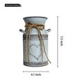 thumbnail image 7 of MISIXILE Rustic Metal Flower Vase, Shabby Chic Vintage Farmhouse Jug Vase, Galvanized Milk Can Holder for Home Decor, 7 of 7