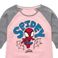 thumbnail image 3 of Marvel Spider-Man And His Amazing Friends - Doodle Spidey - Toddler and Youth Girls Shirt Tail Raglan, 3 of 5