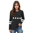 thumbnail image 4 of 3-14 Years Girls Tops Spring Crew Neck Long Sleeve Tshirts Shirts Casual 2026 Fashion Clothes Outfits Black 13 Years, 4 of 5