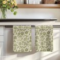 thumbnail image 7 of Green Floral Kitchen Towels Set of 1, Vintage Rustic Botanical Spring Absorbent Dish Towels for Kitchen, Microfiber Hand Towel, Quick Drying Tea Towel for Cleaning Decorative Dishcloths, 7 of 7