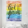 thumbnail image 1 of Pride Decorations Tapestry, Got Pride Sketchy Handwriting Grunge Crayon Paint International Event, Wall Hanging for Bedroom Living Room Dorm Decor, 60W X 80L Inches, Multicolor, by Ambesonne, 1 of 2