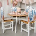 thumbnail image 3 of Sea Corals Seahorse Chair Covers Set of 6 Summer Beach Sea Stars Chair Back Covers Stretch Removable Washable Slipcovers Protector for Dining Room Kitchen Party Decor, 3 of 9