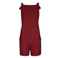 thumbnail image 3 of Leesechin Womens Jumpsuit Shorts Summer Casual Sleeveless Romper Loose Spaghetti Strap Shorts Jumpsuit Dressy Jumper with Pockets 2024 Fashion, 3 of 5