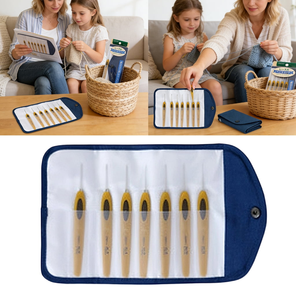 PatungKu Aluminum Crochet Hook Set Various Size Comfortable Lace Projects Crafting