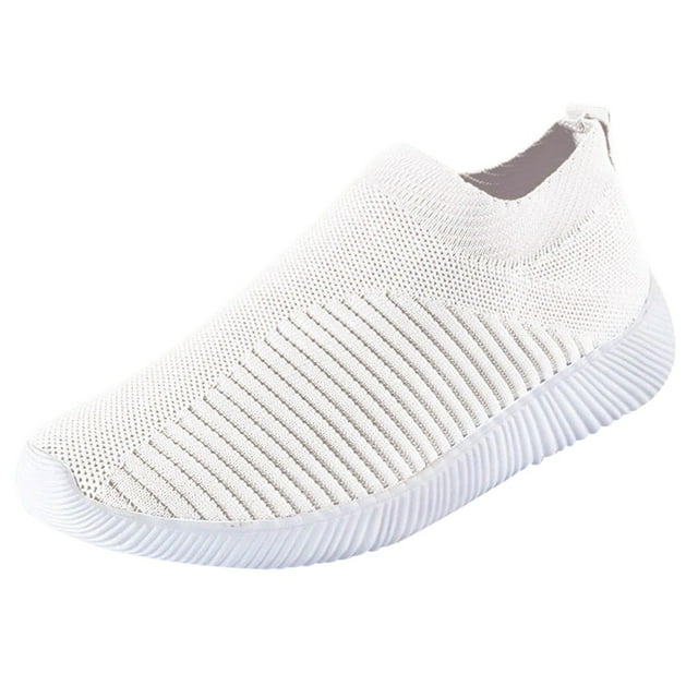 Kcodviy Chaussures en Maille pour Femmes d'Extérieur Lacets de Espadrilles Femmes Décontractées à Enfiler Confortables Espadrilles Plateforme pour Femmes Étoile Polaire à Lacets Chaussures de Marche Confortables Semelles Chaussures de Course Sport