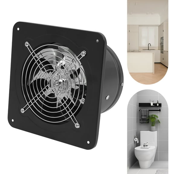 Gdrasuya10 7" Exhaust Fan 2800 RPM High Speed Extractor Utility Blower Exhaust Smoke Ventilation Fan 50W 380 CFM Wall Mounted Kitchen Garage Kitchen Bathroom Windows Fan
