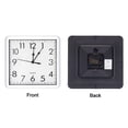 thumbnail image 4 of Uxcell 9x9 inch Wall Clock, Quartz Battery Operated Silent Non-Ticking Square Wall Clocks, White, 4 of 6