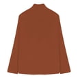 thumbnail image 4 of VISALY Cropped Cardigan Long Sleeve Cardigan New Cardigan Button Down Coat Solid Color Cardigan Hoodie Fleece Coat Button Down Cardigans Cardigan with Pockets Brown L, 4 of 5