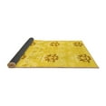 thumbnail image 2 of Ahgly Company Indoor Square Oriental Yellow Modern Area Rugs, 7' Square, 2 of 4