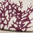 thumbnail image 3 of Safavieh Bella Collection BEL115A Handmade Beige and Purple Premium Wool Round Area Rug (5' Diameter), 3 of 3
