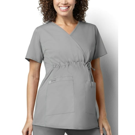 

WonderWink WonderWORK Maternity Mock Wrap Top Scrub Top