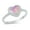 Pink Simulated Opal, variant on Simulated Blue Opal Cubic Zirconia Embraced Heart Ring 925 Sterling Silver Size 6