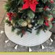 thumbnail image 3 of Pie de árbol navideño Artego tejido bicolor con borlones 122cm diámetro, 3 of 8