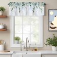 thumbnail image 2 of Spring Valance Curtain Vintage Sage Green Eucalyptus Leaves Golden Leaf Window Valances Rod Pocket Short Curtains Window Treatments for Kitchen Bedroom Bathroom Laundry 54" x 18", 2 of 9