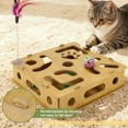 thumbnail image 4 of Juguetes para gatos de interior Unique Bargains, caja de rompecabezas de madera interactiva que estimula los instintos de caza y reduce el aburrimiento, color madera, 4 of 7