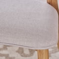 thumbnail image 5 of Noble House Sadie Mid Century Fabric Dining Chairs, Set of 2, Natural Oak, Beige, 5 of 6
