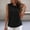 Black, variant on Womens Sleeveless Collared Blouse Relaxed Fit Gray Cotton Polyester Blend Wrinkle Resistant Top,Size L