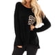 thumbnail image 5 of Blusa informal de manga larga con lazo anudado al frente y bolsillo con estampado de leopardo para mujer Fridja hj2258, 5 of 9