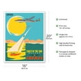 thumbnail image 2 of Málaga Spain - Coast of the Sun - Iberia Airlines - Vintage Airline Travel Poster c.1950s - Fine Art Matte Paper Print (Unframed) 16x20in, 2 of 4