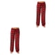 thumbnail image 1 of Minnieouse Pantalón largo de poliéster para mujer, informal, transpirable, Primavera Verano, Flexible, a cuadros, para el hogar y el dormitorio, Type3 NO3, 1 of 6