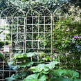 thumbnail image 2 of 4 Pack Metal Garden Trellis 86.7" x 19.7" Rustproof Expandable Garden Grid for Climbing Plants Outdoor Vine Support Cream White Heavy Duty Flower Frame, 2 of 9