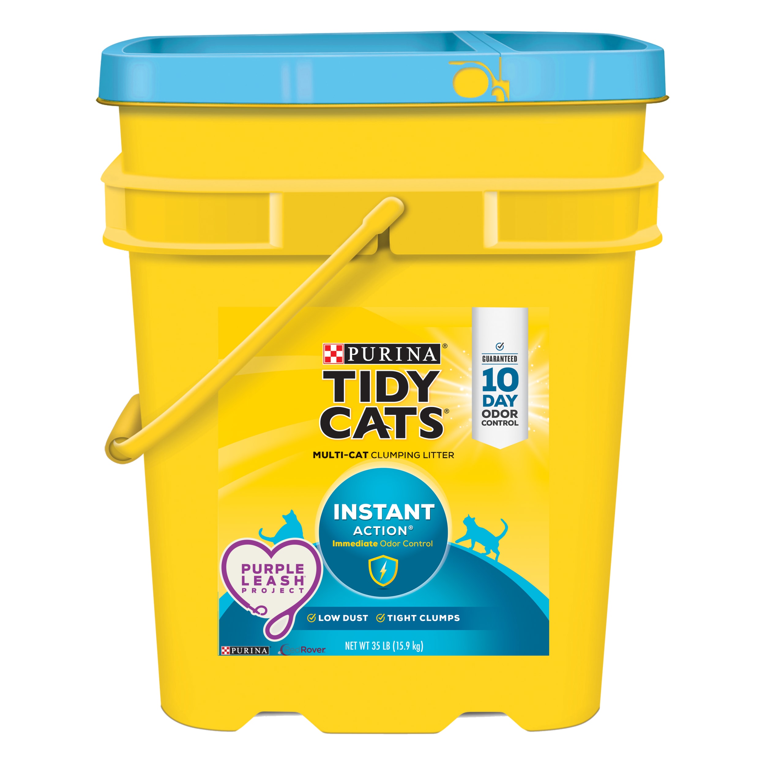Purina Tidy Cats Multi-Cat Clumping Kitty Litter, Instant Action Deodorizing, 35 lb Jug - image 3 of 12