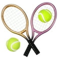 thumbnail image 4 of YUNLIGHTS Plastic Toy Miniature Tennis Racket Random Color 2Sets, 4 of 8