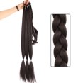 thumbnail image 1 of Pelucas trenzada de cola de caballo de pelo largo para mujer, extensiones de cabello sintéticas envolventes de moda con diadema, pieza de cabello de cola de caballo natural para mujer, 31 pulgadas, 15, 1 of 3