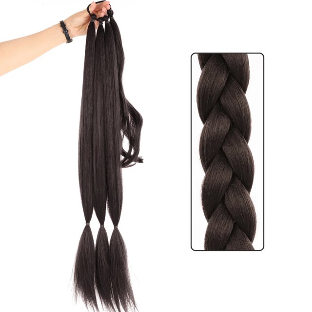Pelucas trenzada de cola de caballo de pelo largo para mujer, extensiones de cabello sintéticas envolventes de moda con diadema, pieza de cabello de cola de caballo natural para mujer, 31 pulgadas, 15