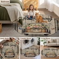thumbnail image 5 of Spring Flower Round Area Rug 5Ft Washable Circle Rugs for Living Room Bedroom, Farmhouse Vintage Truck Black Plaid Wood Grain Non-Slip Carpet Floor Mats Indoor Outdoor Carpet Runner Home Decor, 5 of 8