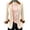 *Beige, variant on Women's Notched Lapel Open Front Corduroy Blazer with Pockets,Casual Loose Vintage Suit Jacket Black,Women's Plus S