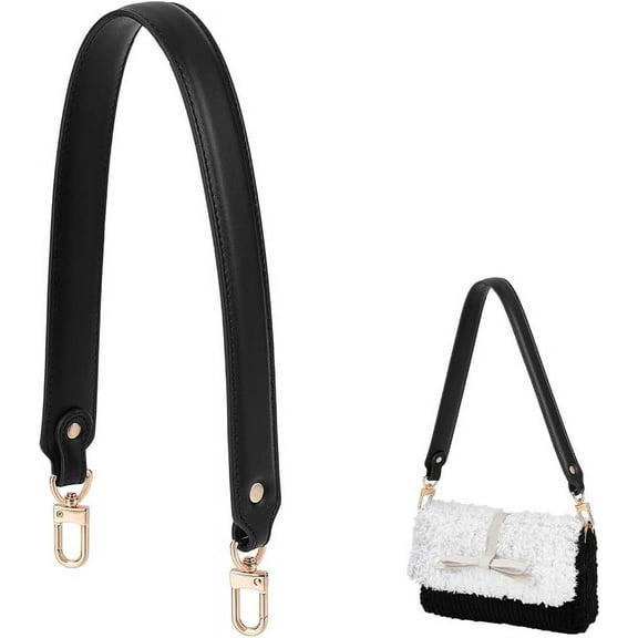 Genuine Leather Purse Short Bag Strap Leather Bag Replacement Handbag Straps with Clasps