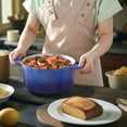 thumbnail image 4 of Velaze Enameled Cast Iron Dutch Oven, Dual Handles Dutch Oven Pot with Lid, Heavy-Duty Non-stick Round Dutch Oven, 6 QT, Blue, 4 of 6