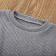 thumbnail image 3 of Baby Girls Long Lantern Sleeve Pullover Solid Color  Collar Knit Top, 3 of 9
