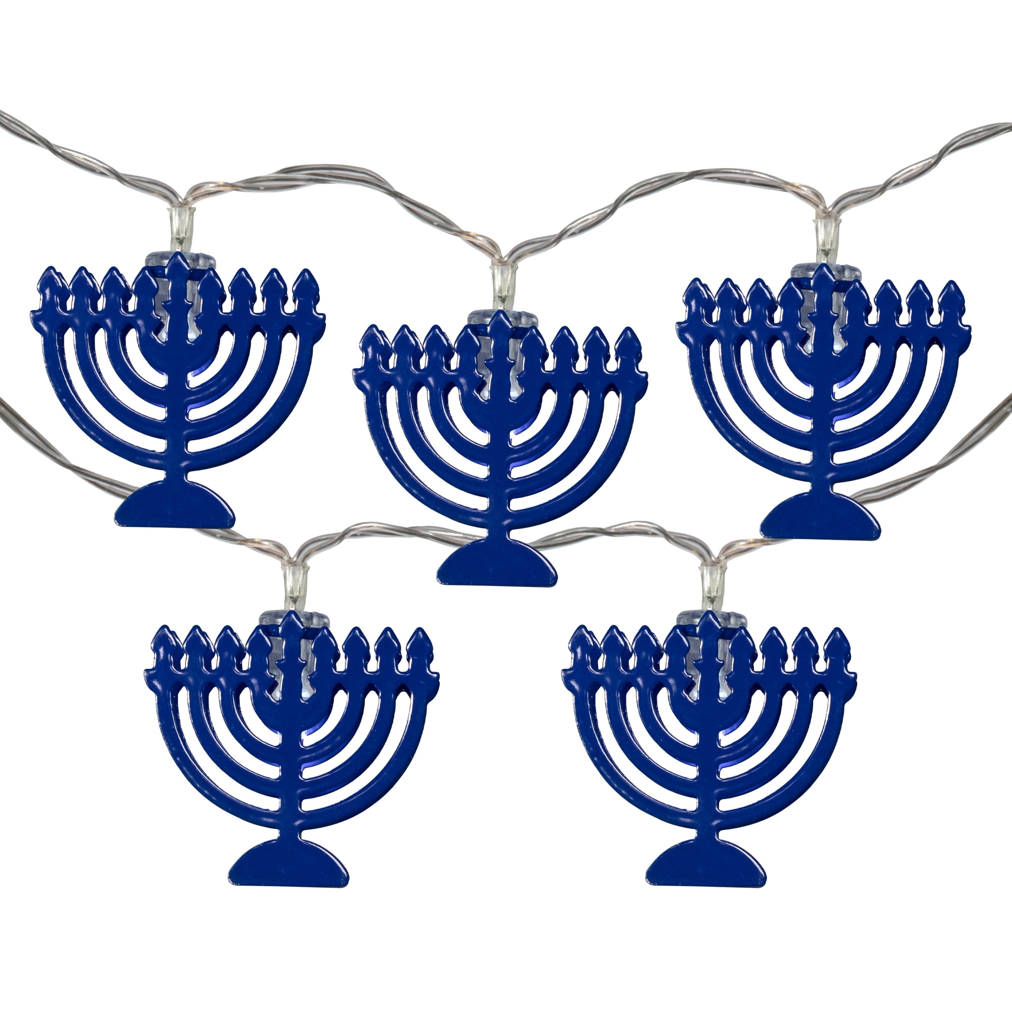 Northlight Menorah Hanukkah Light Set - Clear LED - 5' Clear Wire - 10ct