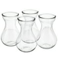 thumbnail image 1 of Juego de 4 jarrones pequeños de cristal para jacintos, centros de mesa, jarrones transparentes para cultivar jacintos en capullo., 1 of 7