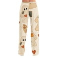 thumbnail image 5 of Trgacdwlo Cat Pumpkin Print Womens Pajama Bottoms Fall Womens Halloween Pj Pants Funny Ghost Graphic Elastic Waist Sleep Pants Women, 5 of 7