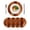 Orange, variant on Brown Round 13 Inch Placemats Set of 4, Retro Oil Painting Modern Abstract Art Aesthetics HeatResistant Non Slip Place Mats for Dining Table, Wipeable Braided Kitchen Table Mats for Housewarming