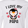 thumbnail image 4 of Inktastic I Love My Papa with Cute Penguin and Hearts Long Sleeve Youth T-Shirt, 4 of 5