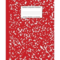 Young Dreamers Press Wide Ruled Composition Notebook, 7.5in x 9.25in, Red Marble, 100 Sheets
