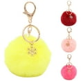thumbnail image 3 of Naierhg Snowflake Fluffy Pompom Ball Key Chain Ring Holder Car Bag Ornament Keychain, 3 of 8