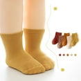 thumbnail image 3 of Toddler Socks Solid Color 5 Pairs Soft Thin Baby Cotton Socks Infant Crew Socks, 3 of 10