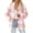Pink, variant on Stamzod Fall Winter Jackets for Women Fashion Plaid Printed Thicked Warm Fleece Jacket Women Casual Button Down Coats Outerwear with Pocket Blue L